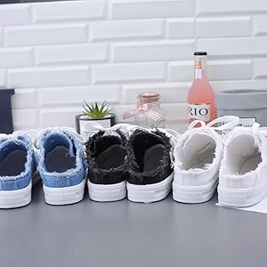 Amazon.com | Women Canvas Mules Slip on Sneaker Fashion